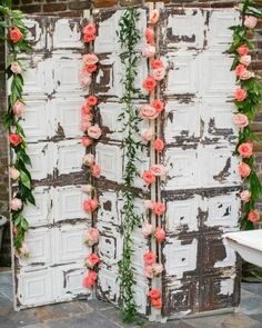 Wedding photo backdrops set for pictures